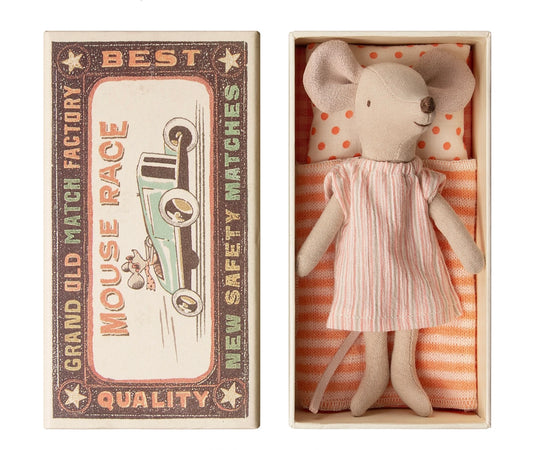 Big Sister Mouse in Box, Striped Dress